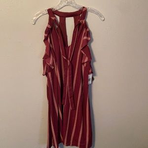 Tank dress with flutter detail